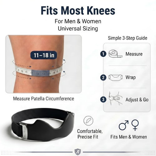 Stryde Precision Strap Knee Brace Silicone Pad Adjustable Breathable Sport UK