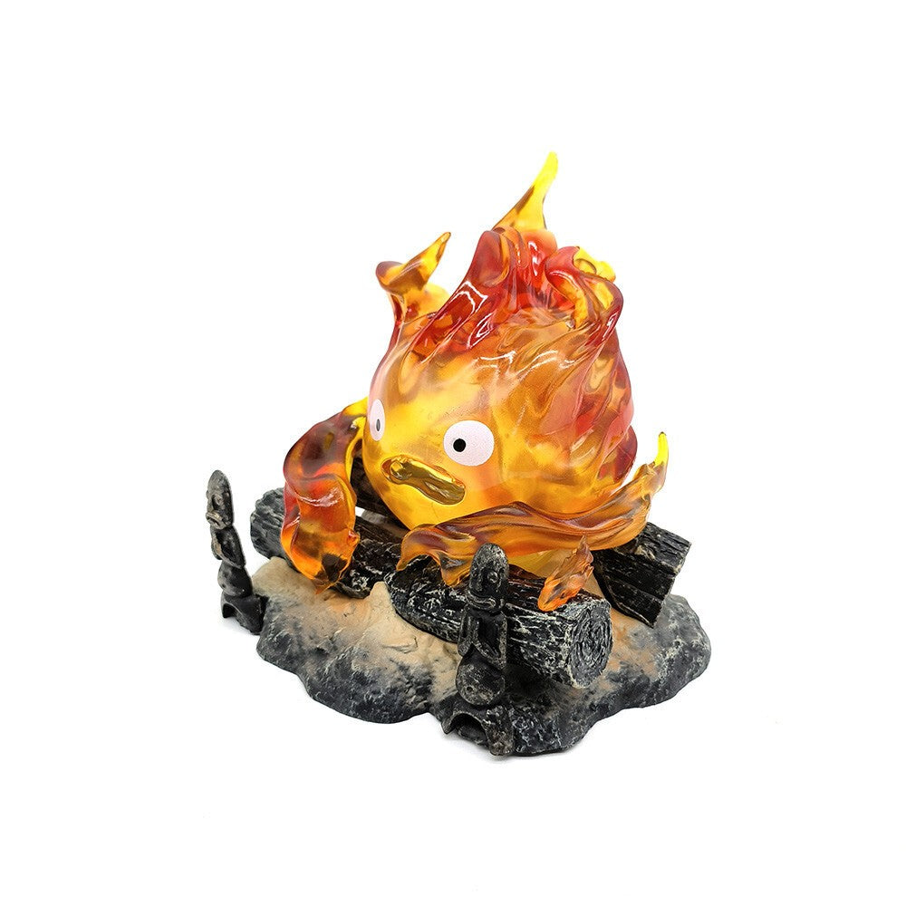 Anime Howl's Moving Castle Calcifer Resin Statue Led Collection Xmas Gift 2026