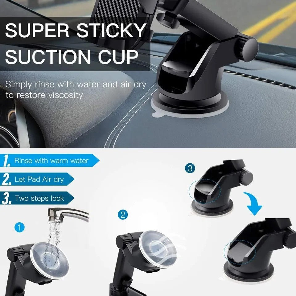 Car Phone Holder Universal Mount Mobile iPhone Windscreen Dashboard or Air Vent
