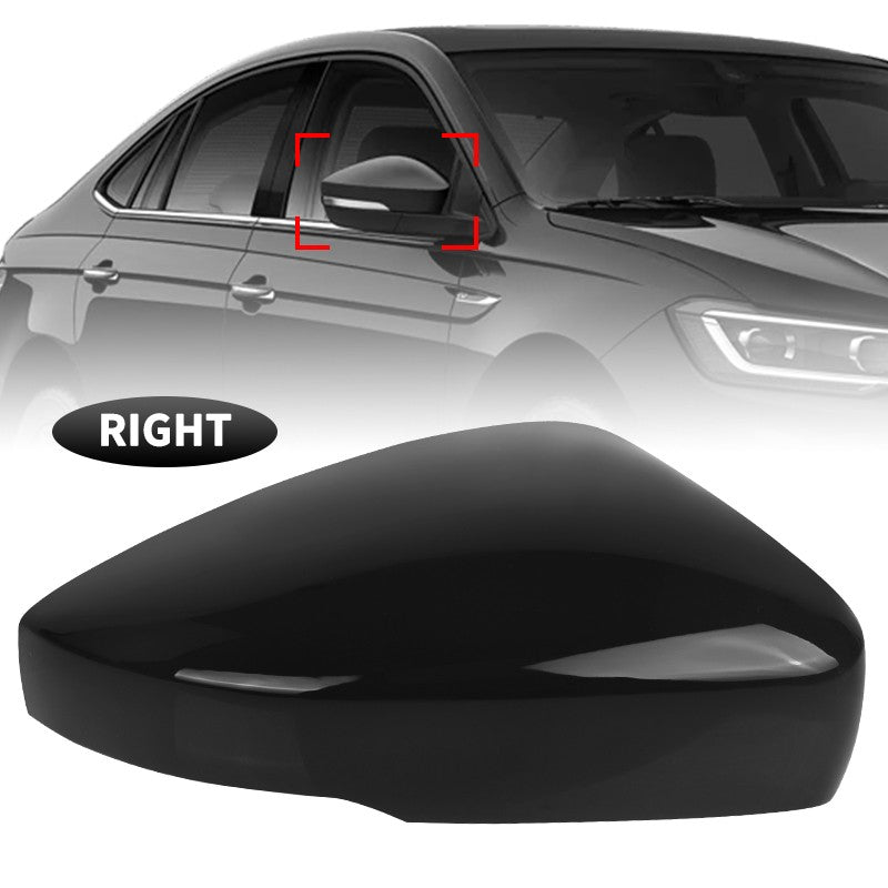2x Gloss Black Wing Door Mirror Cover Cap Left+Right For VW Polo MK5 6R 2009-18