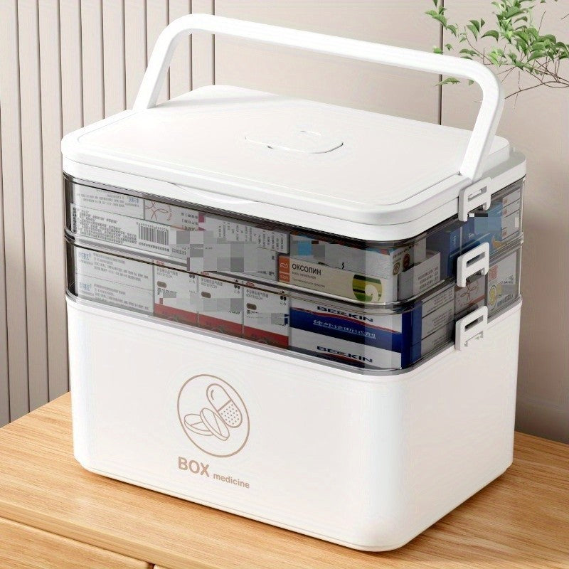 UK Portable Medication Box Large Capacity Medicine Storage Container Case