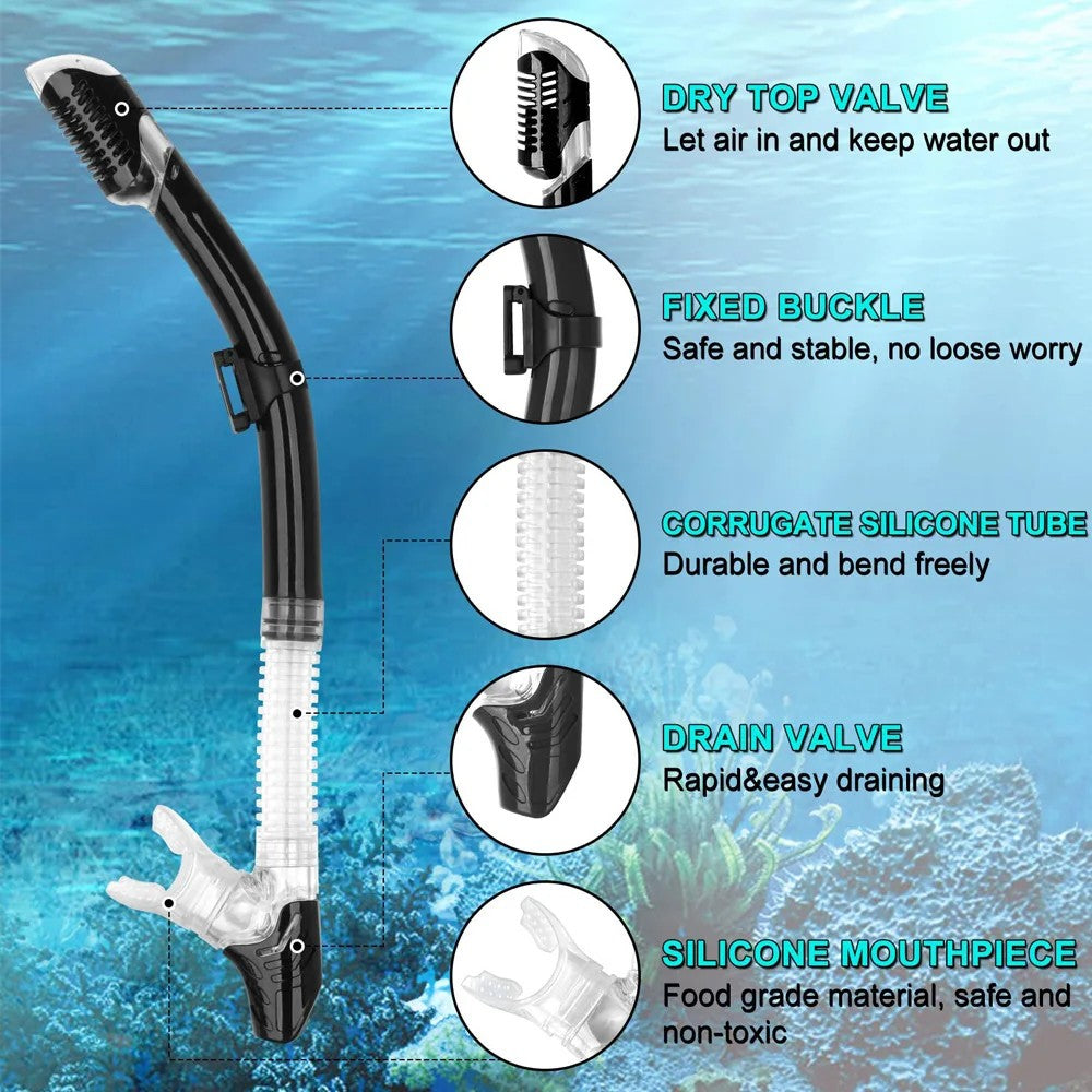 Professional Scuba Diving Snorkel Mask Set Swimming Underwater Anti Fog Adults