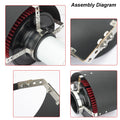 Black Cone Air Intake Filter Heat Shield Cover Universal 2.25"-3.5''