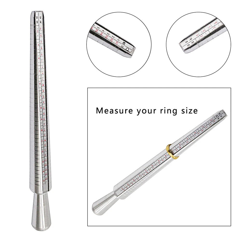 Ring Sizing Mandrel Stick Finger Measure Gauge Sizer Jewellery Standard Tool Kit