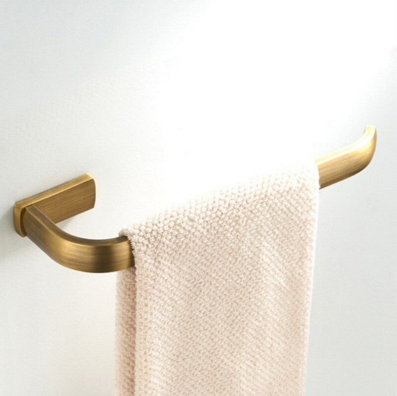 Antique Brass Towel Ring Square Towel Bar Holder Wall Mount Bathroom Accessories