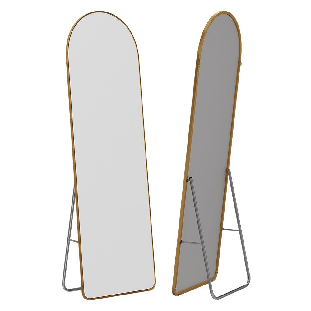 Arched Home Full Length Mirror Floor Wall Hanging Mirror with Stand 50x160cm