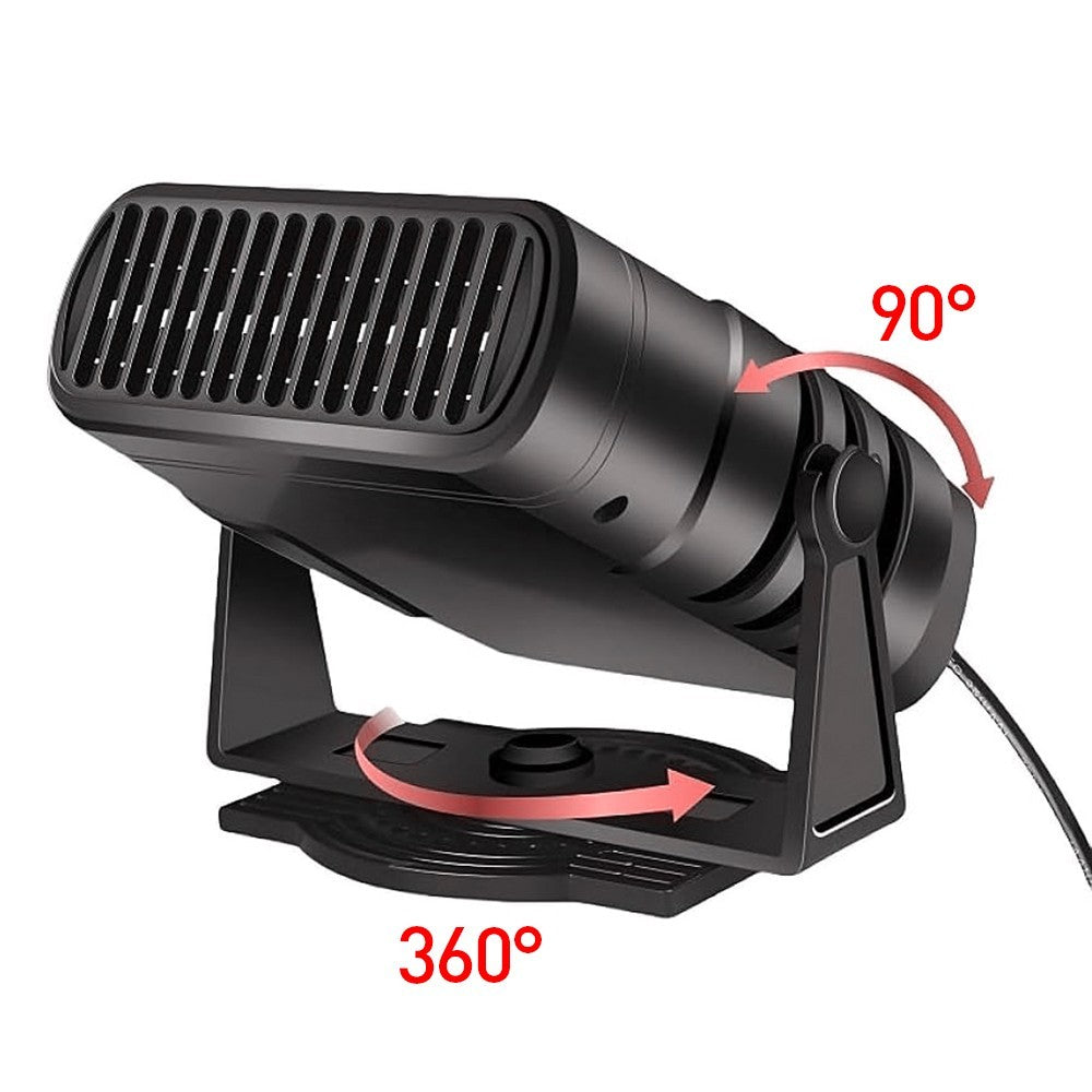 200W Electric Car Heater 12/24V Heating Fan Defogger Defroster Demister Portable
