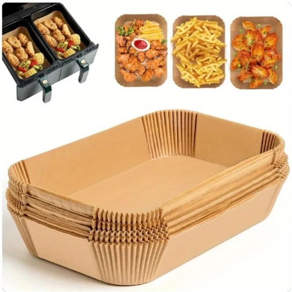 100pack Air Fryer Paper Liners Disposable Non Stick Baking Parchment for Ninja