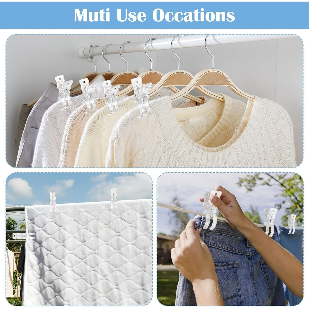 10PCS Transparent Large Balloon Clips Arch Spring Clamps for Wedding DIY