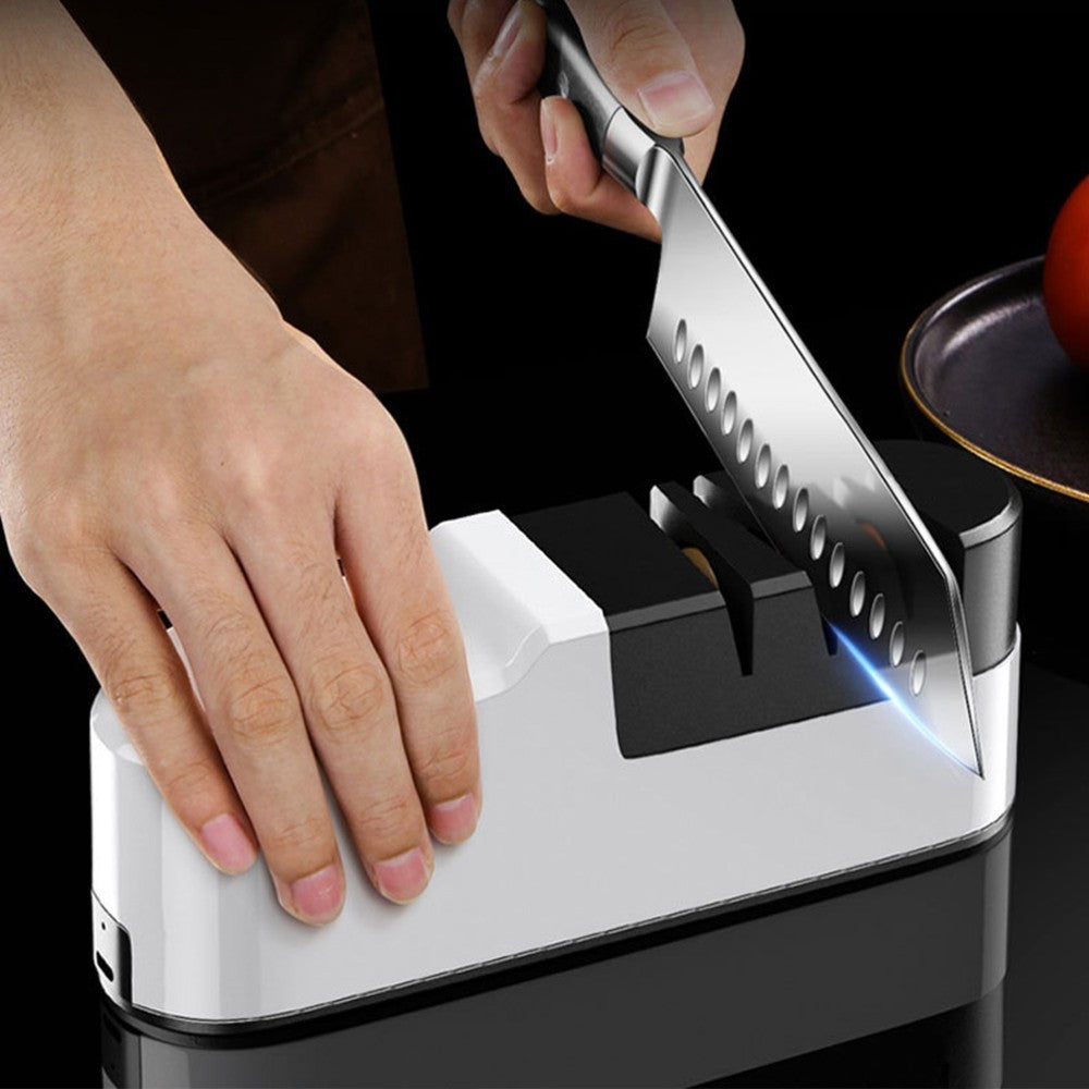 5in1 Electric Knife Sharpener System with Straight Blade Diamond Knife Sharpener