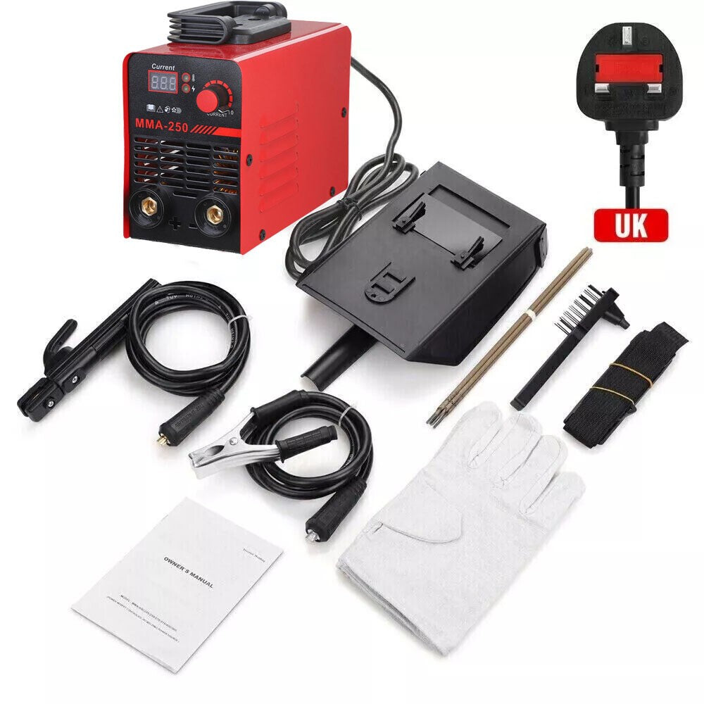 ARC MMA-250 Amp IGBT Inverter Mini Portable Electric Welding Machine Welder UK