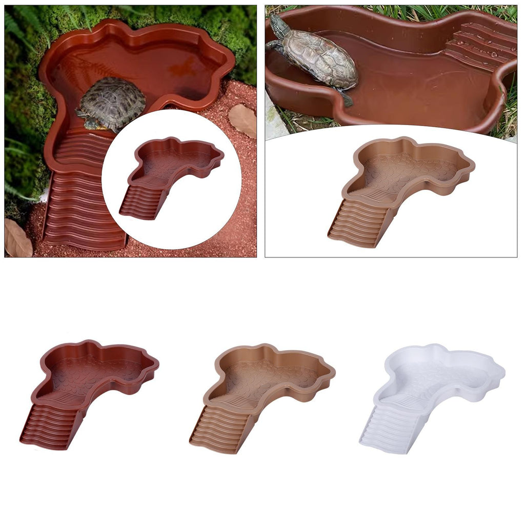 Reptile Bathing Pool Large Tortoise Feeder Reptile Water Bowl Tortoise Water