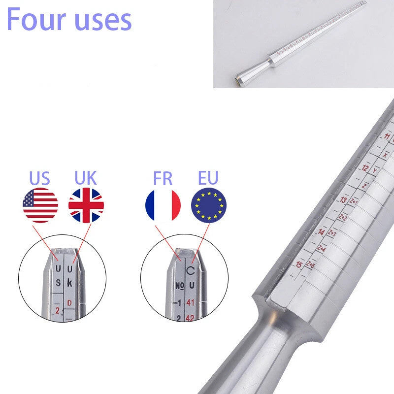 Ring Sizing Mandrel Stick Finger Measure Gauge Sizer Jewellery Standard Tool Kit