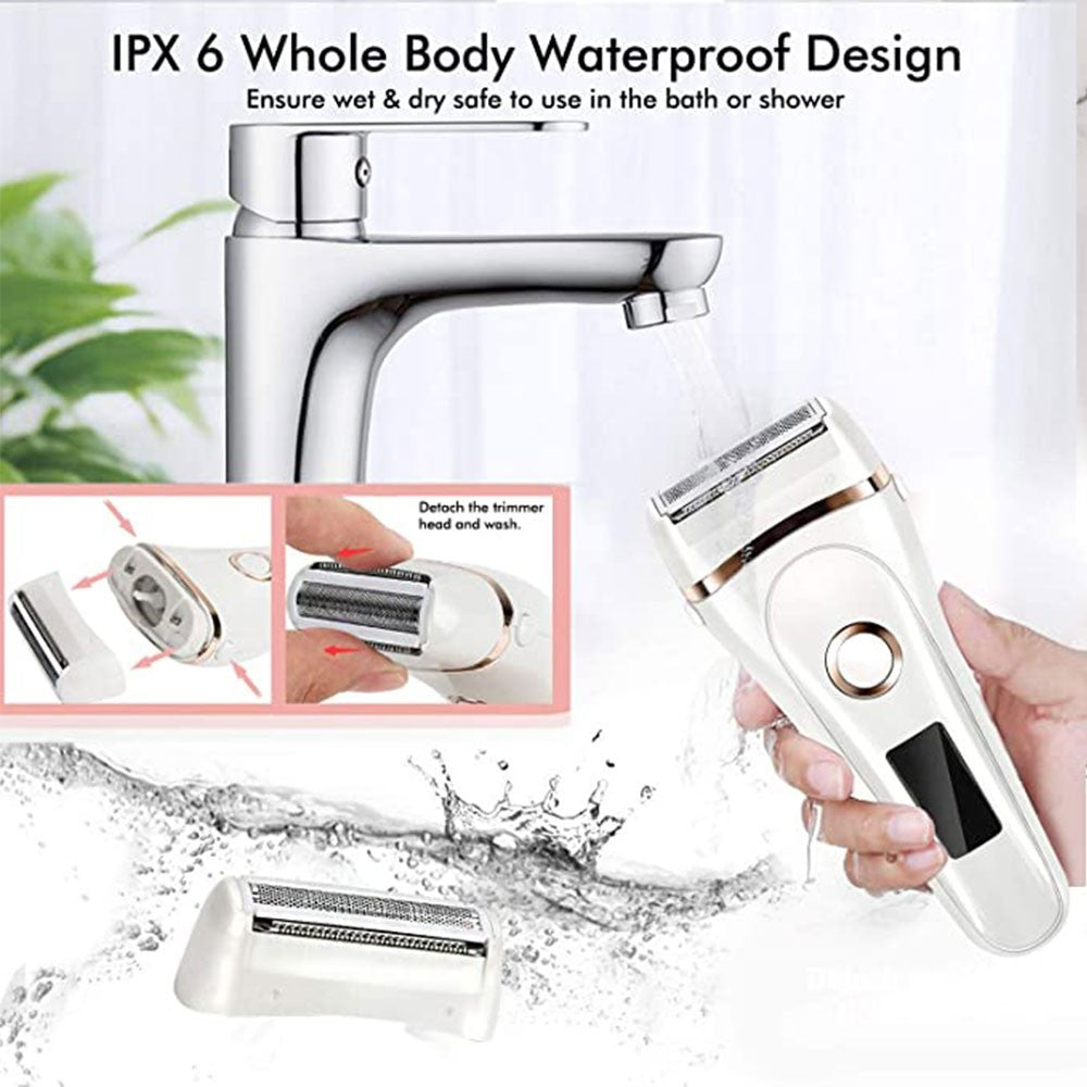 Electric Razor Shaver Women Hair Remover Wet Dry Painless Lady Body Rechargeable