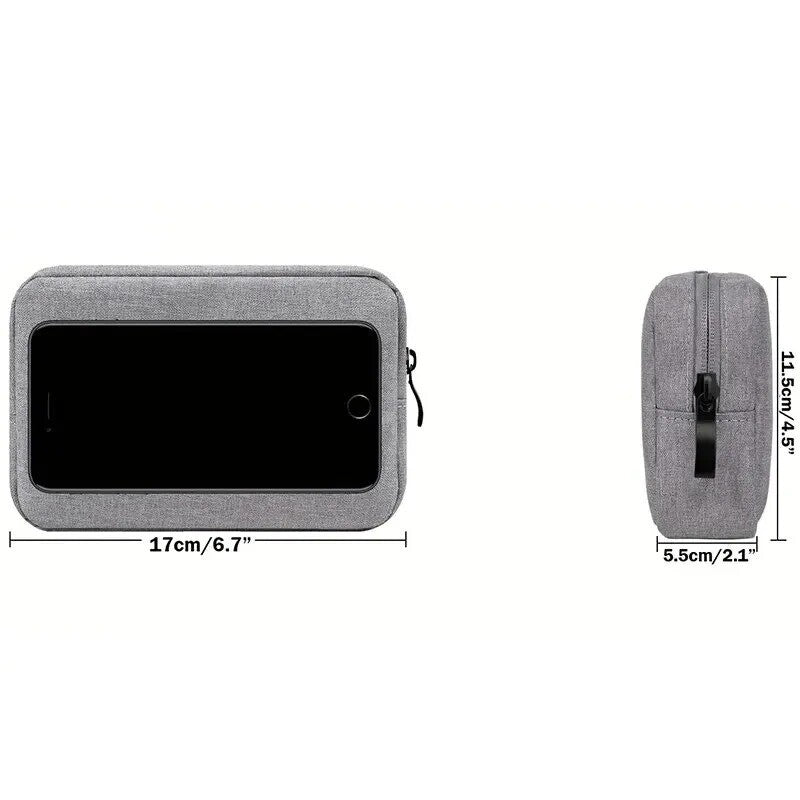 Portable Organizer Case for Headphones Travel Storage Bag Charger USB Cable Bag