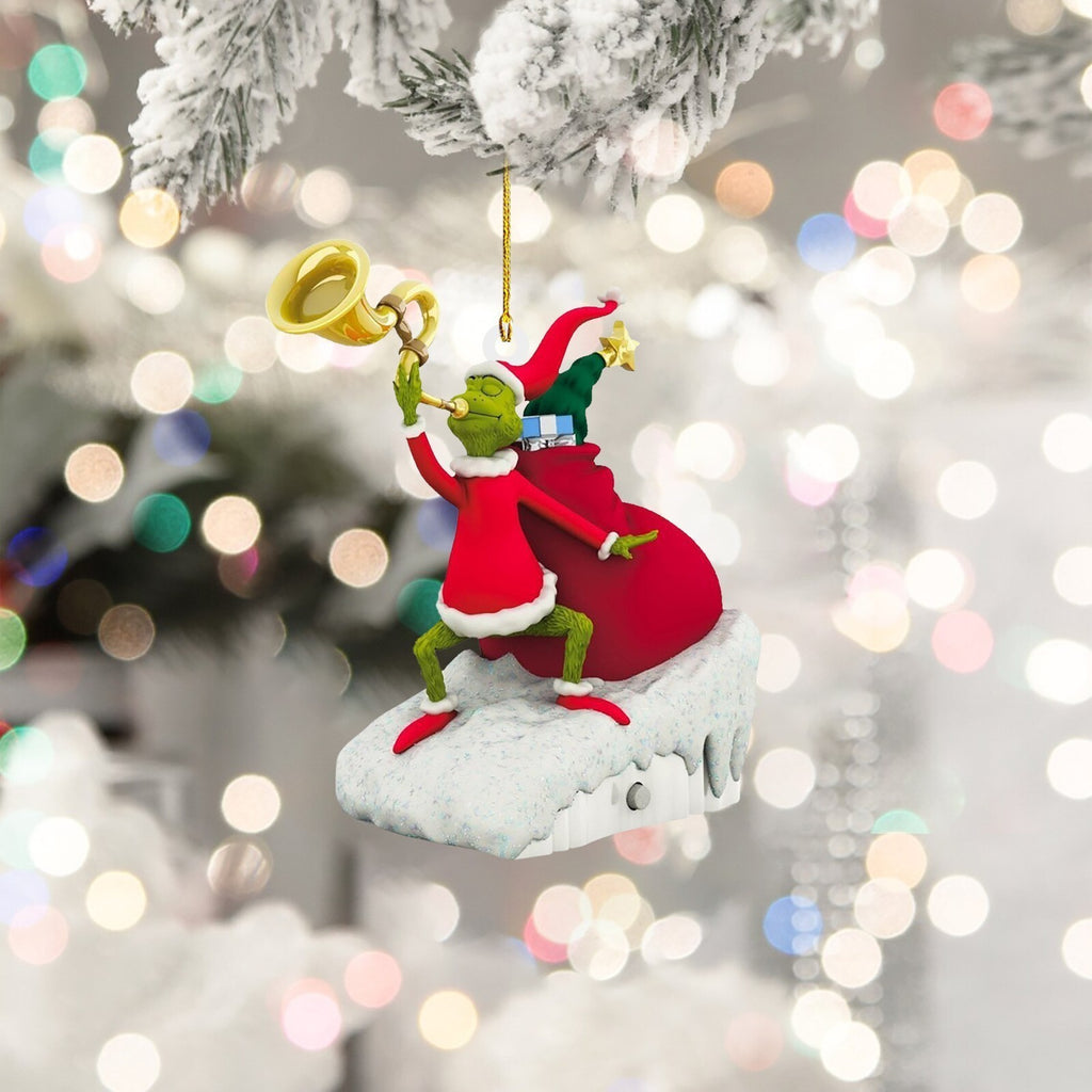 19X Merry Christmas Grinch Ornament Xmas Tree Hanging Figure Decoration Pendants
