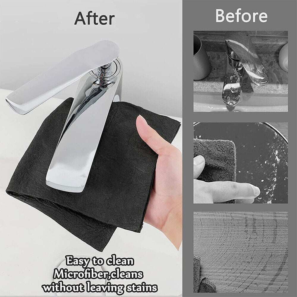 10PCS Thicken Magic Glass Cleaning Cloth Dishcloth Lint Free Rag Polish Cloth UK