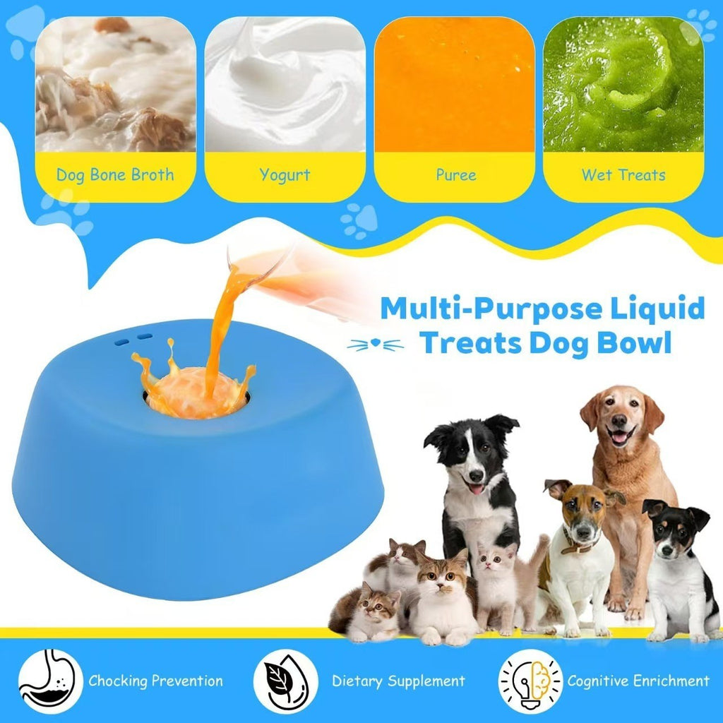 Pet Slow Feeding Lick Bowl Dog Entertainment Liquid Food Licking Play Ball Toy