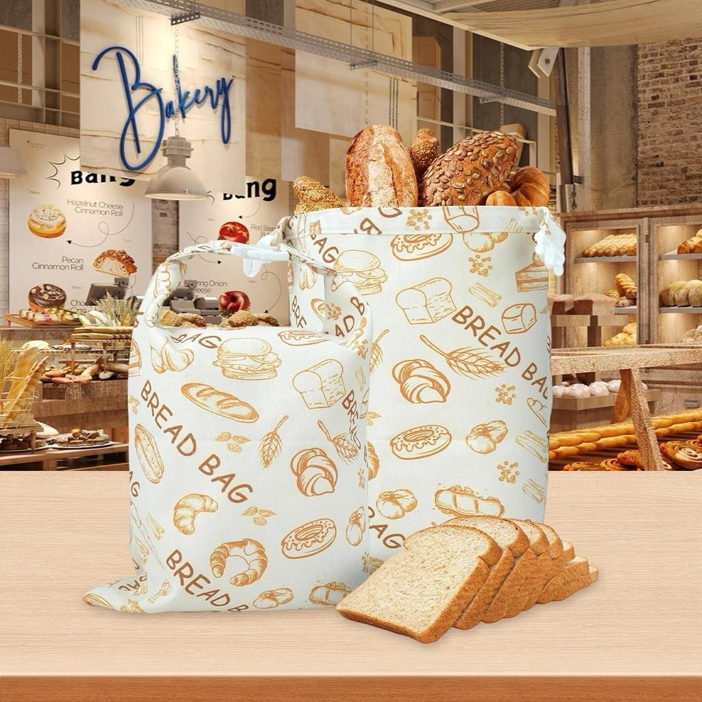 Beeswax Reusable Food Storage Bag Fresh Keeping Bread Pouch 42*33cm Kitchen Use