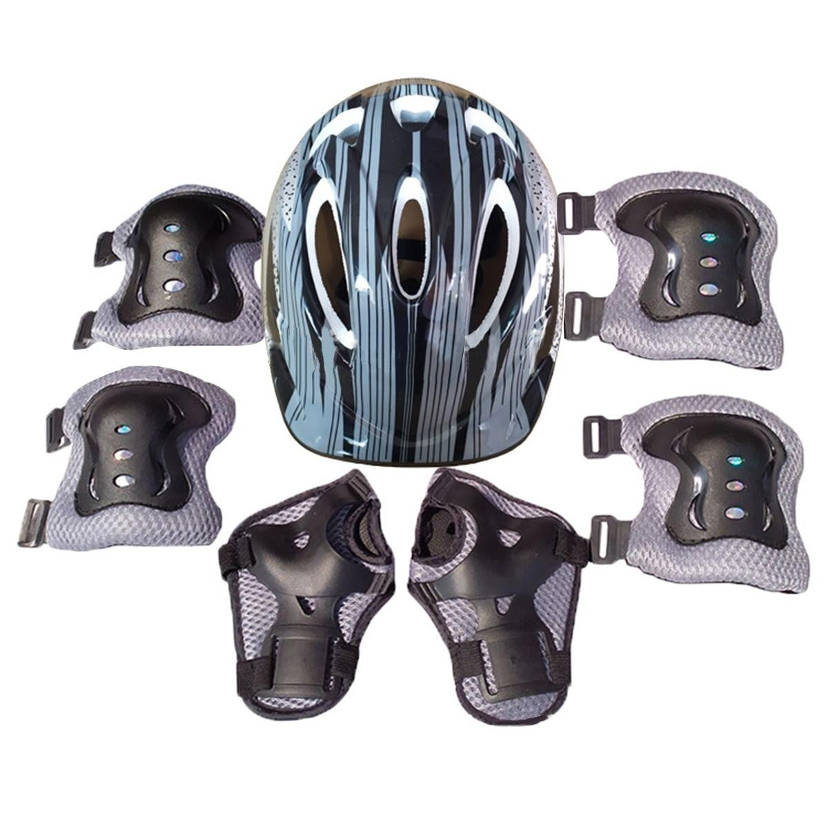 7X Kids Roller Skating Protective Gear Set Helmet Knee Elbow Wrist Guards Pad