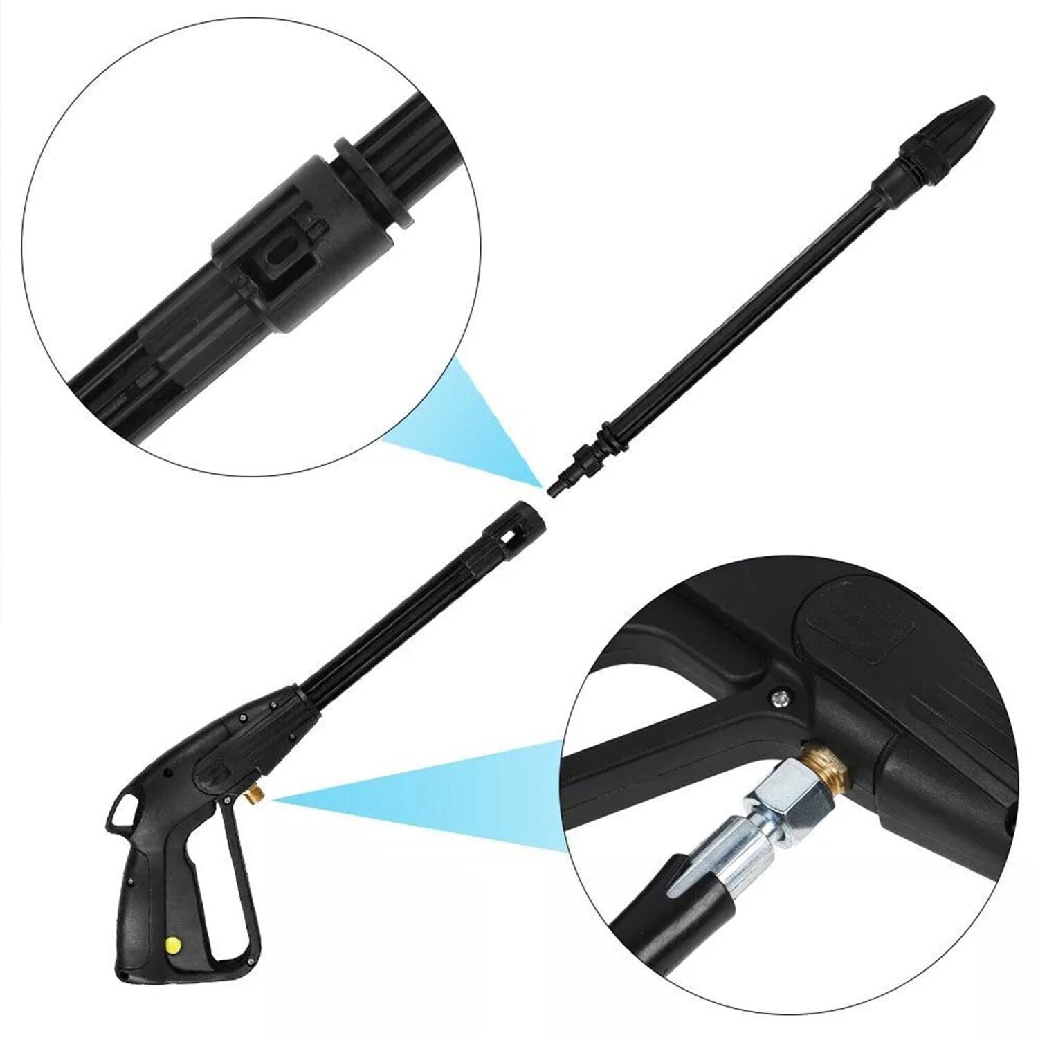 High Pressure Power Washer Spray Gun Jet Lance Trigger Wash Wand & 8M Hose kit