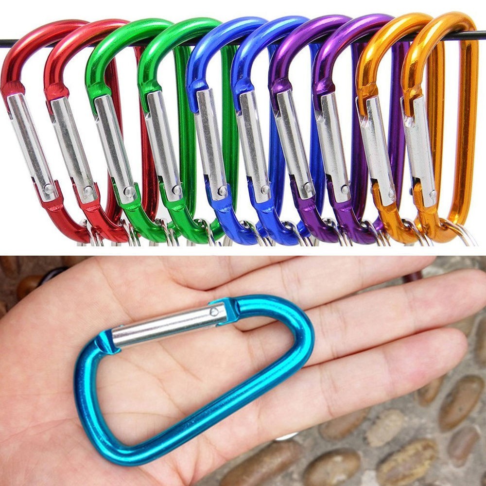 QUALITY 10 X-Large Locking Carabiner Clip Snap Hook Keyring Camping Karabiner UK