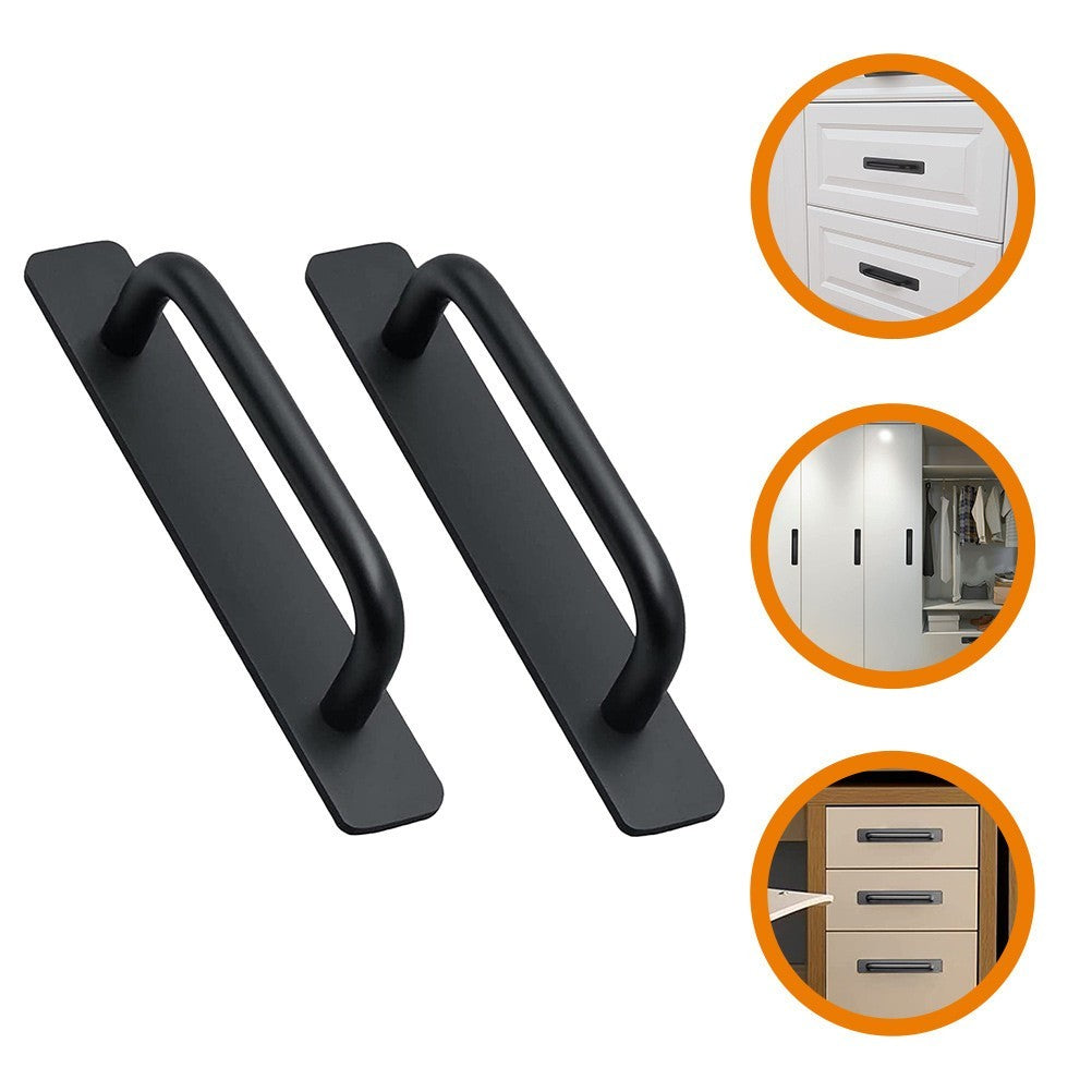 2 Pcs Door Handle Stick on Handles for Sliding Doors Adhesive Fridge Cabinet