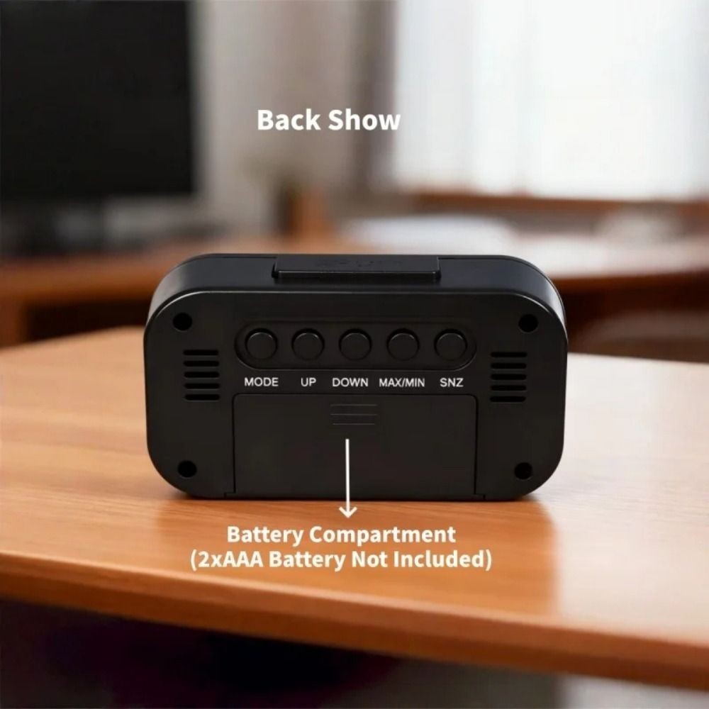 Weather Forecast Digital Alarm Clock W/ Backlight Temperature Humidity LED Clock