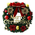30CM Christmas Wreath With Bow Front Door Wreath Garland Xmas Hanging Decor UK