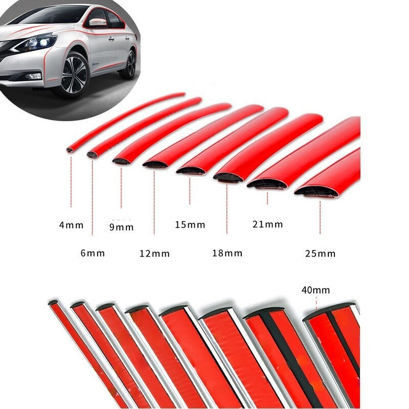 Self-adhesive PVC Anti-scratch Car Door Bumper Trim Strip 3M 5M Body Mould Tape