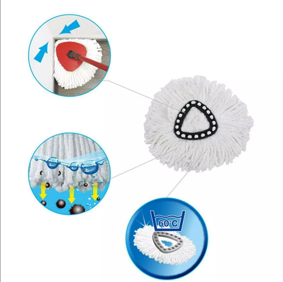 Replacement for Vileda Mop Heads Refill Turbo Microfibre Spin Mop Easy Wring