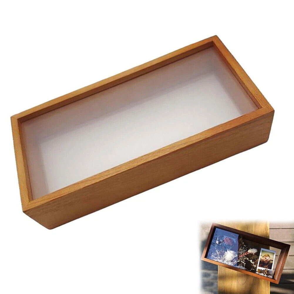 Memory Box Display Case 3D Shadow Frames Wooden Double-Sided Deep Box DIY Crafts