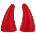 1 Pair Red 3D Devil Horns Stickers Car Roof Decoration Polyurethane Halloween