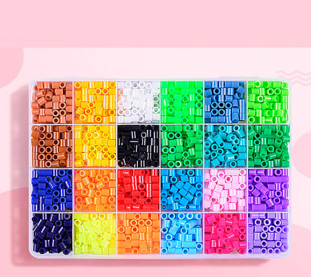 24/48/72 Colors Fuse Beads Kit 5mm Fusion Perler Beads for Crafts Handmade Kids