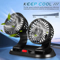 Double Head Car Fan Vehicle Mounted Cooler Fan USB Auto Ventilator Cooling Fan