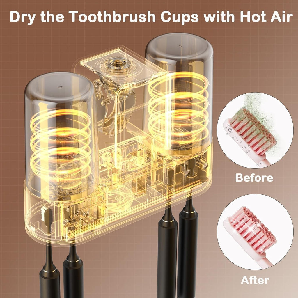 Toothbrush Holders for Bathrooms,Smart Toothbrush Holder Wall Mounted Organizer