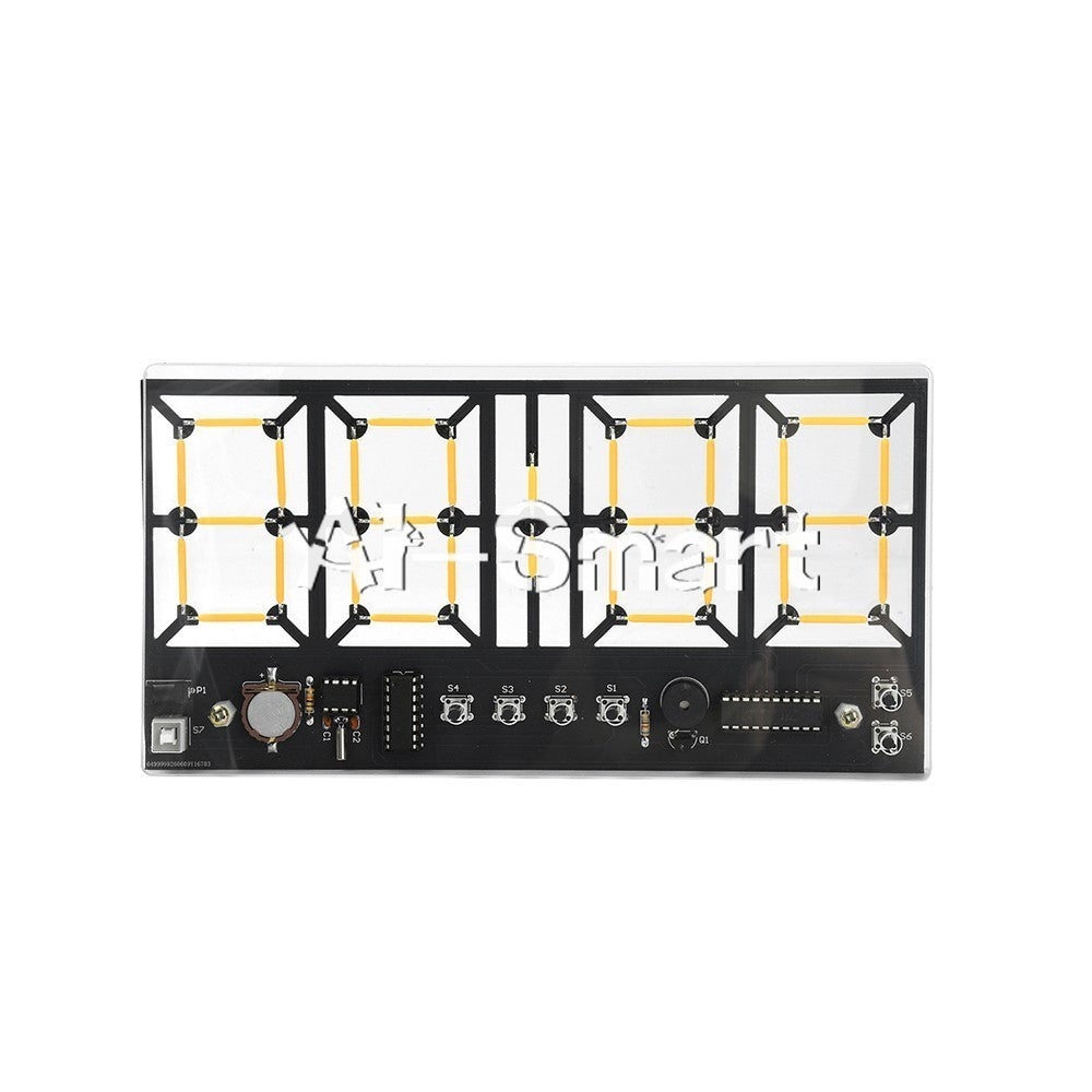 DC 5V 4-Digit Digital Light Bar Clock kit Brightness Adjustment Welding Practice