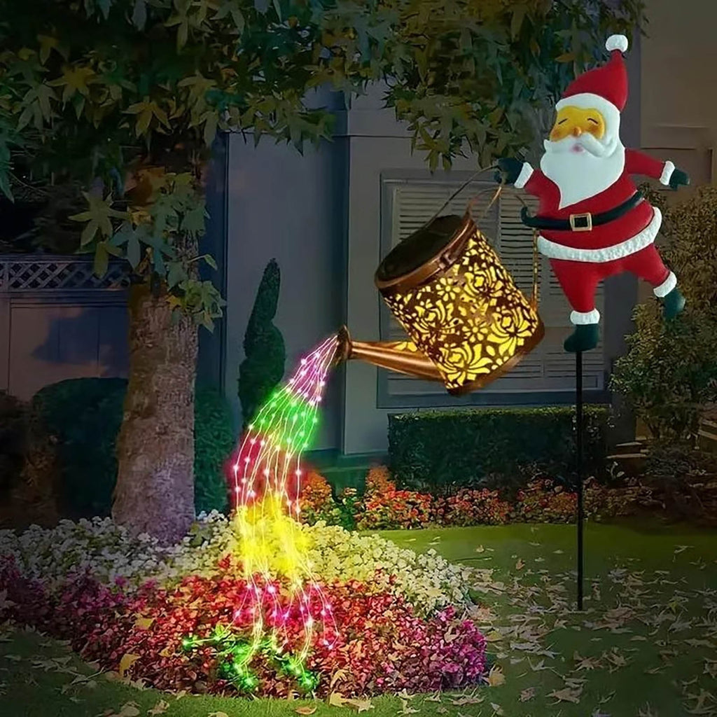 Christmas Solar Kettle Lights Garden Lawn Decorative Lights, Santa Claus Lantern