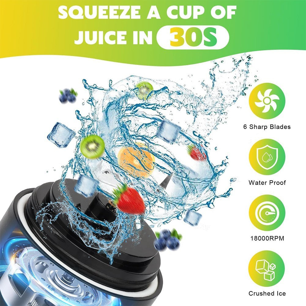600ML Portable Blender Personal Blenders for Shakes Smoothie Maker Fruit Juicer