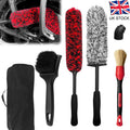 4x Microfiber Wheel Cleaner Brush Bendable Tire Brush Wheel Cleaning Tool Kit