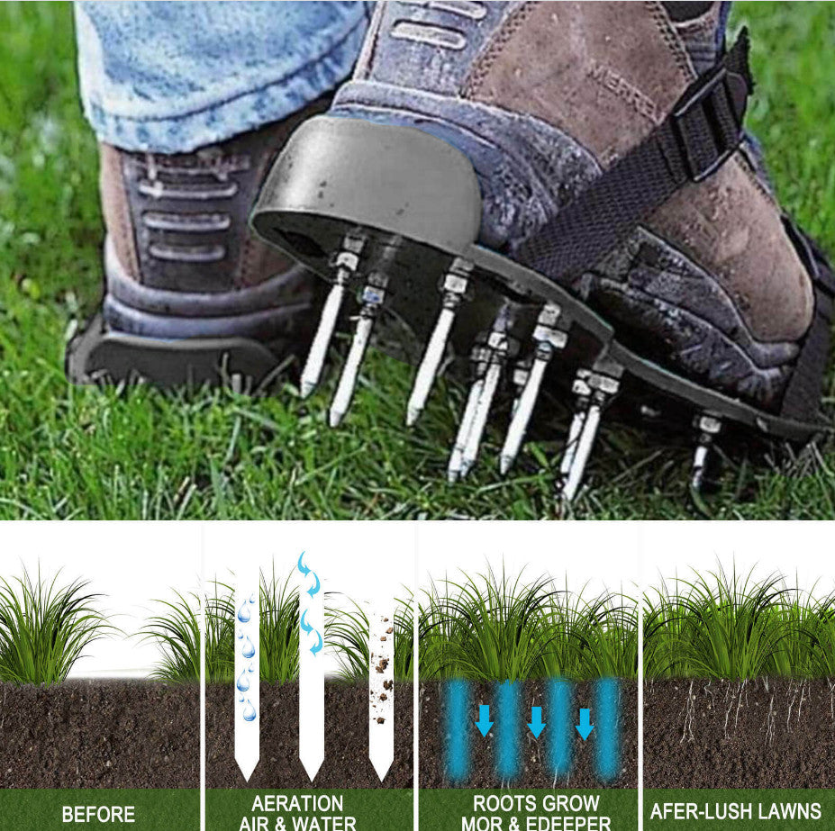 Spikes Pair Lawn Garden Grass Aerators Aerating Sandals Shoes