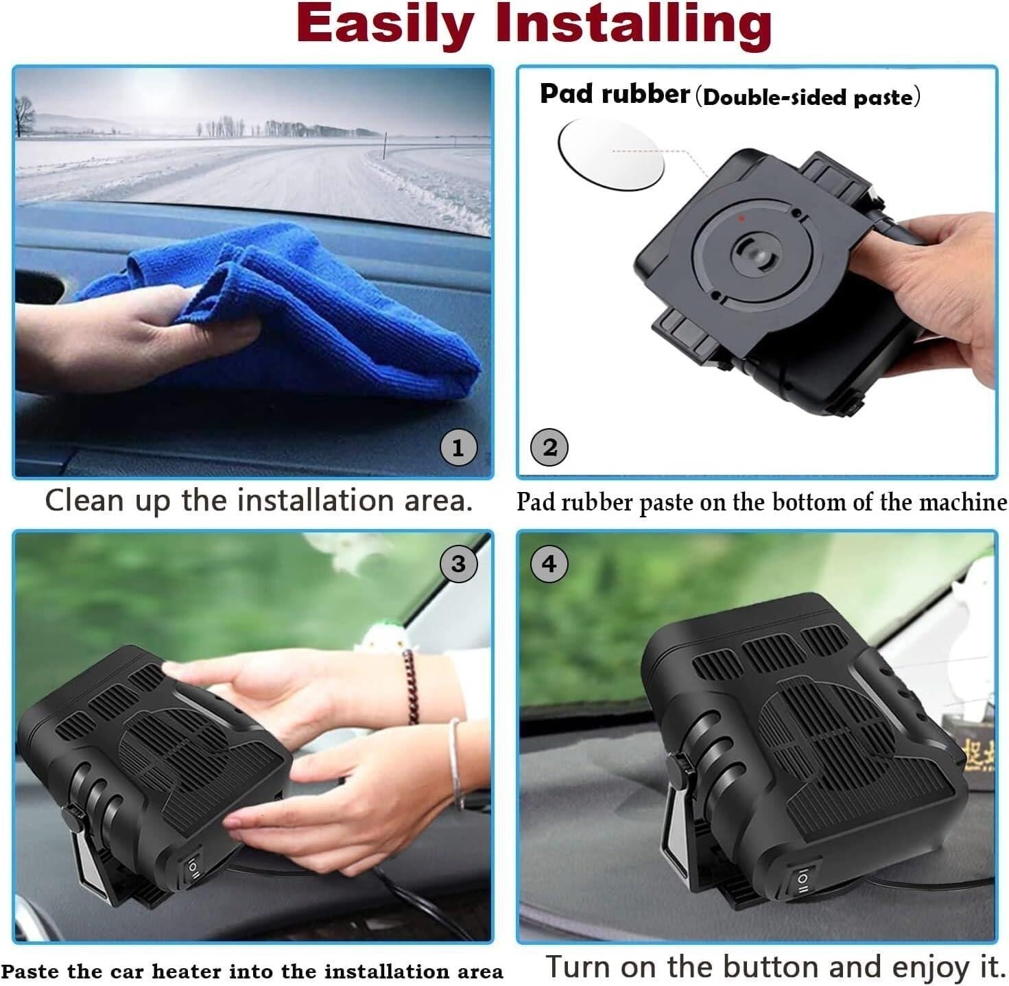 200W Car Heater Portable Electric Heating Fan Defogger Defroster Demister 24V UK