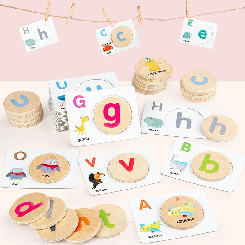 Kids Cardboard English Spelling Alphabet Game Early Education Educational Gift