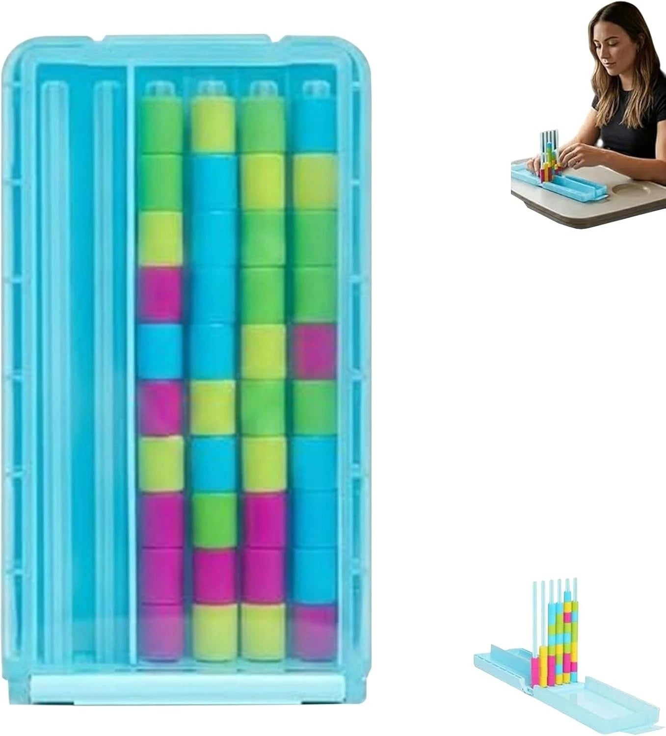 Mini Colour Stack Challenge Game, Color Matching Stacking Puzzle Game Kids Adult