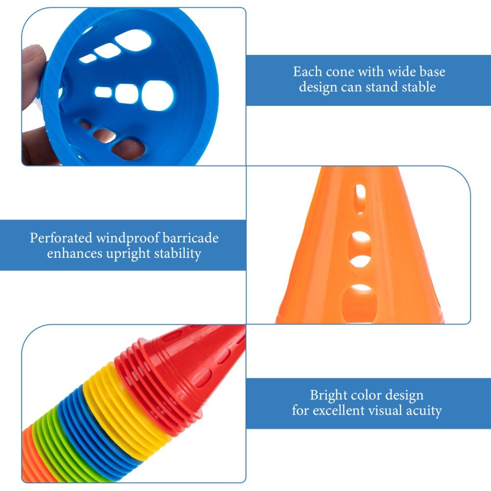 25 Pcs Portable Plastic Roller Skating Marker Cones for Agility Training。*