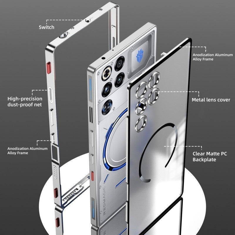 Magnetic Metal Bumper  For ZTE RedMagic 11S 11 Pro+ / Pro