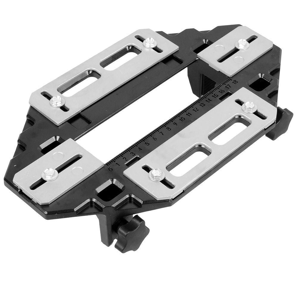 Wooden Door Hinge Jig Lock Guide Plate Router Bit Woodworking Slotting Locator