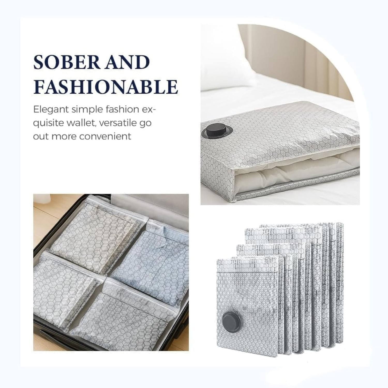 Vacuum Storage Bags Wireless Electric Air Pump Space Saver Bags for Travel &Home