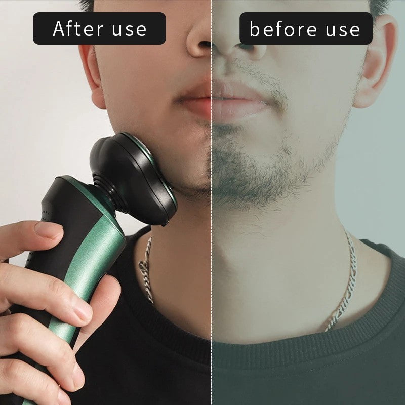Portable Electric Shaver for Men Cordless Rotary Razor USB Charging Wet Dry