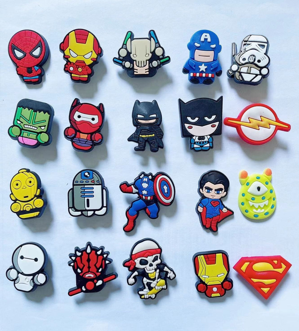 100pcs Cave Shoes Buckle Decoration PVC Soft Rubber DIY Accessories Cute Cartoon